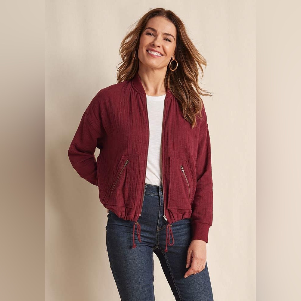 NWT XL Storyteller Gauze Bomber Jacket